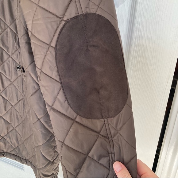 Cole Haan Quilted Elbow-Patch Brown Corduroy Collar Barn Chore Coat, Size XL - Picture 10 of 14